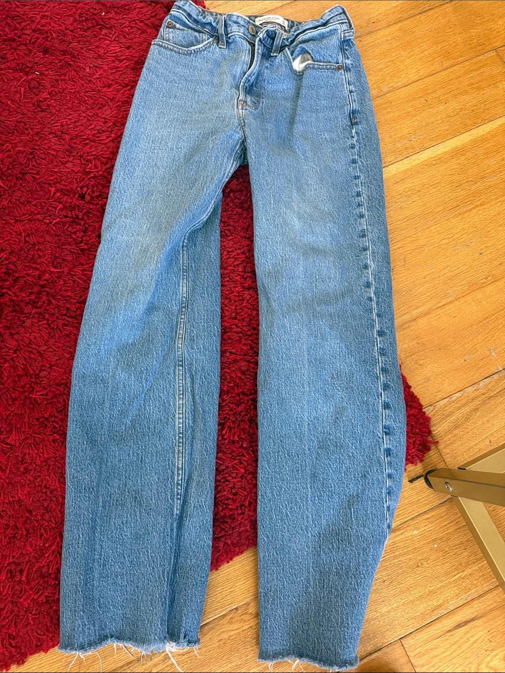 Abercrombie & Fitch Light Blue High Rise Curve Love Jeans